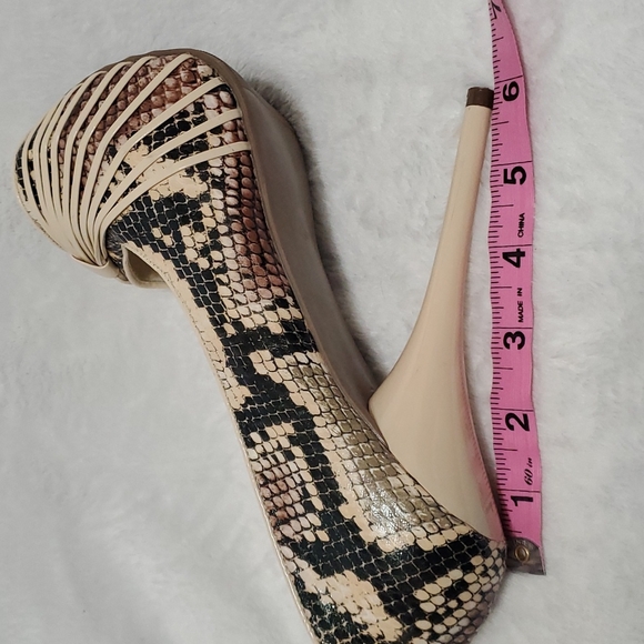 WILD DIVA Open toe animal print high heel shoes 8.5 (Ss33) - Picture 6 of 8